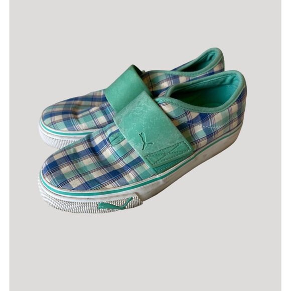 Women's Plaid Puma Slip on Sneakers Shoes, Size 6 Eur 36 Sku 2542 - Picture 5 of 10